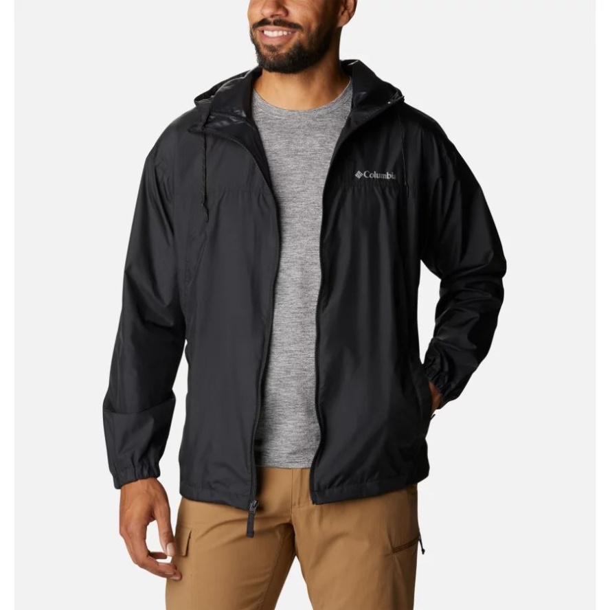 Men's Flash Challenger Windbreaker Jacket Tall Columbia Sale Black