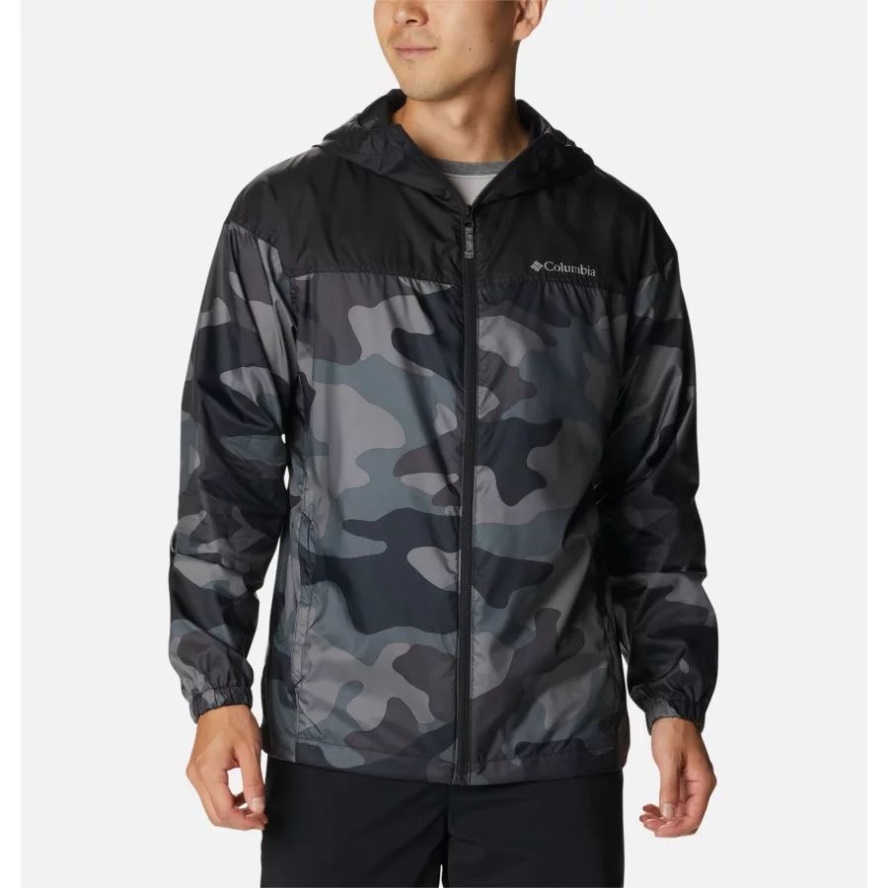 Men's Flash Challenger Windbreaker Novelty Black Mod Camo Print Columbia Sale