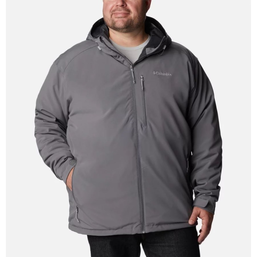 Men's Gate Racer Softshell Hooded Jacket Big City Grey Columbia Sale