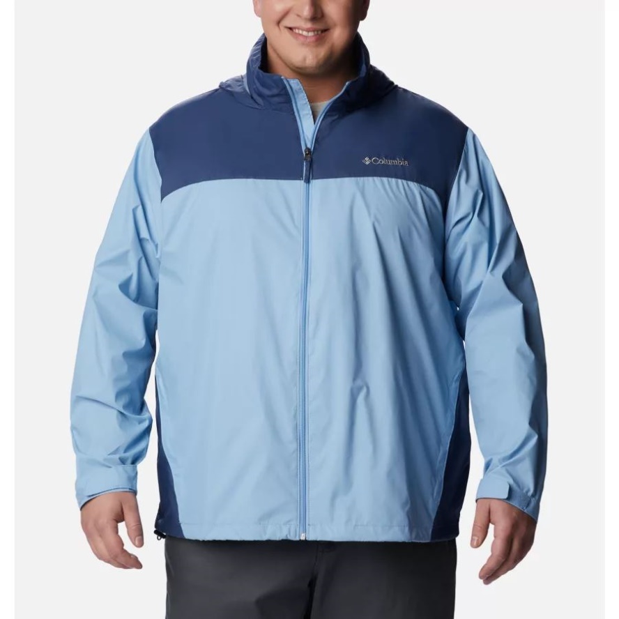 Men's Glennaker Lake Rain Jacket Big Jet Stream/Dark Mountain Columbia Sale