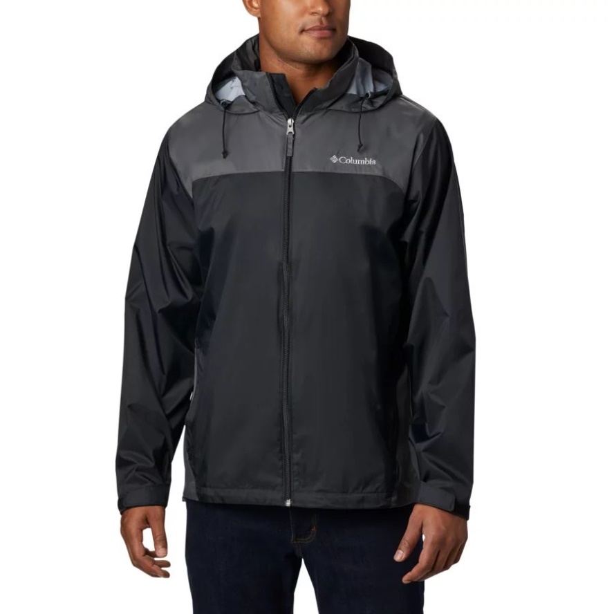 Men's Glennaker Lake Rain Jacket Tall Columbia Sale Black/Grill