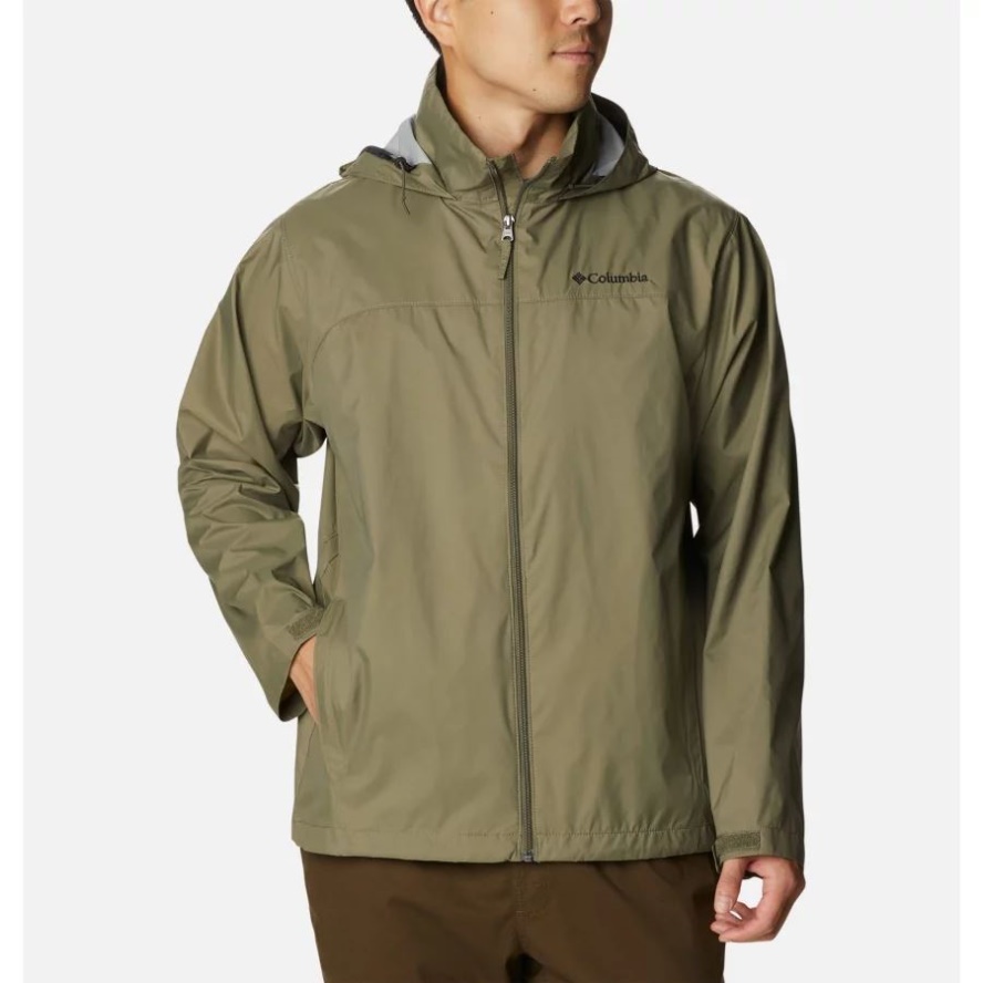 Men's Glennaker Lake Rain Jacket Tall Columbia Sale Stone Green