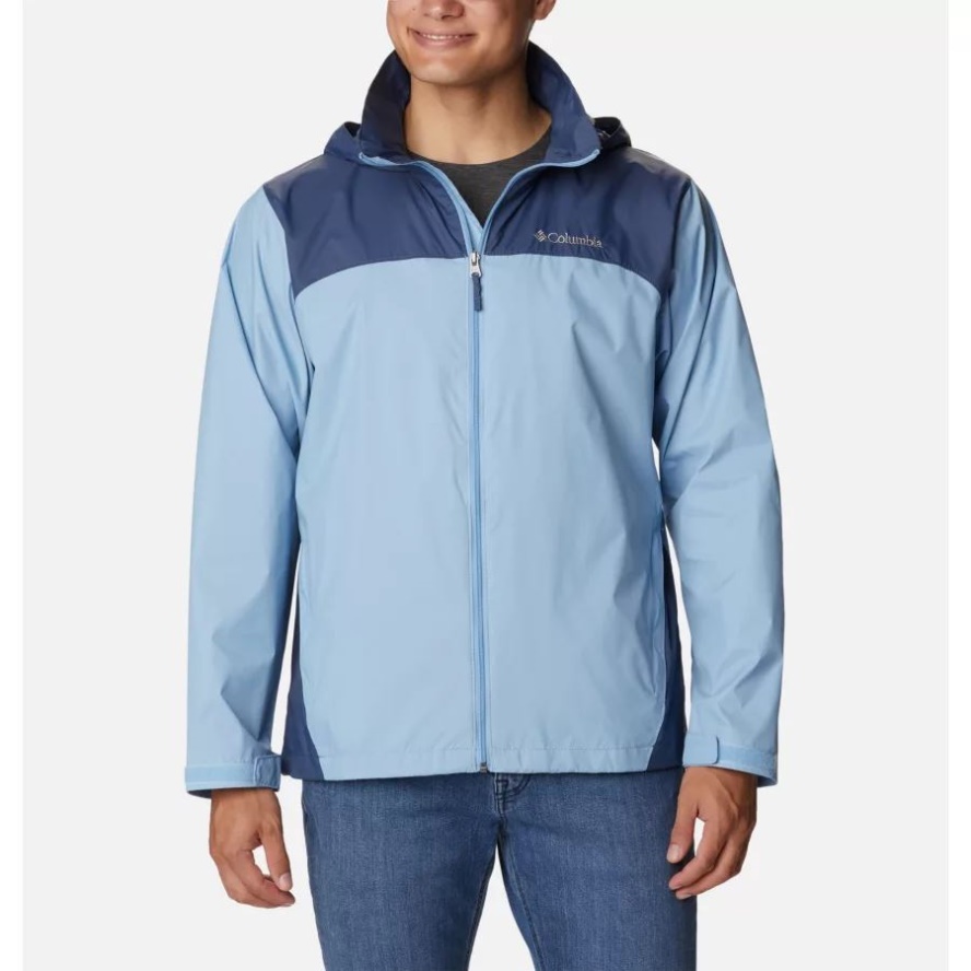 Men's Glennaker Lake Rain Jacket Tall Jet Stream/Dark Mountain Columbia Sale