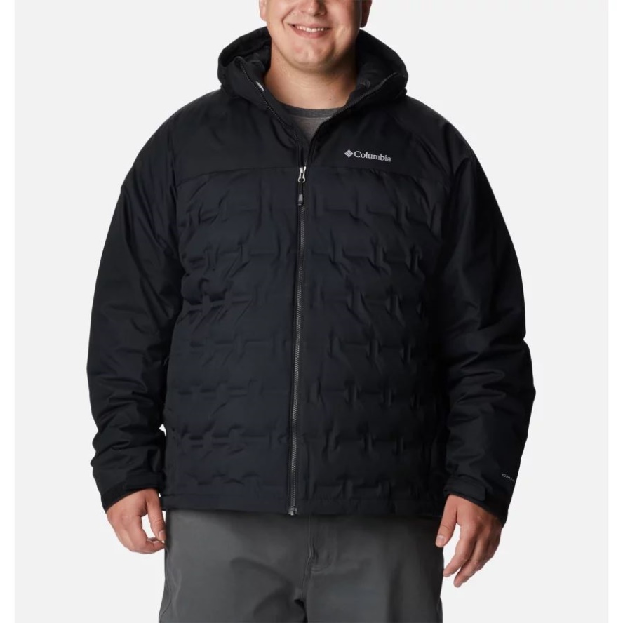 Men's Grand Trek II Down Hooded Jacket Big Columbia Sale Black