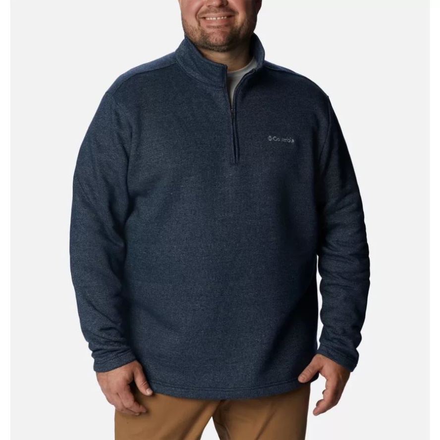 Men's Great Hart Mountain III Half Zip Big Columbia Sale Collegiate Navy Heather