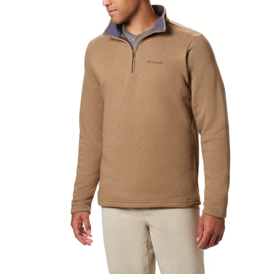 Men's Great Hart Mountain III Half Zip Delta Heather Columbia Sale