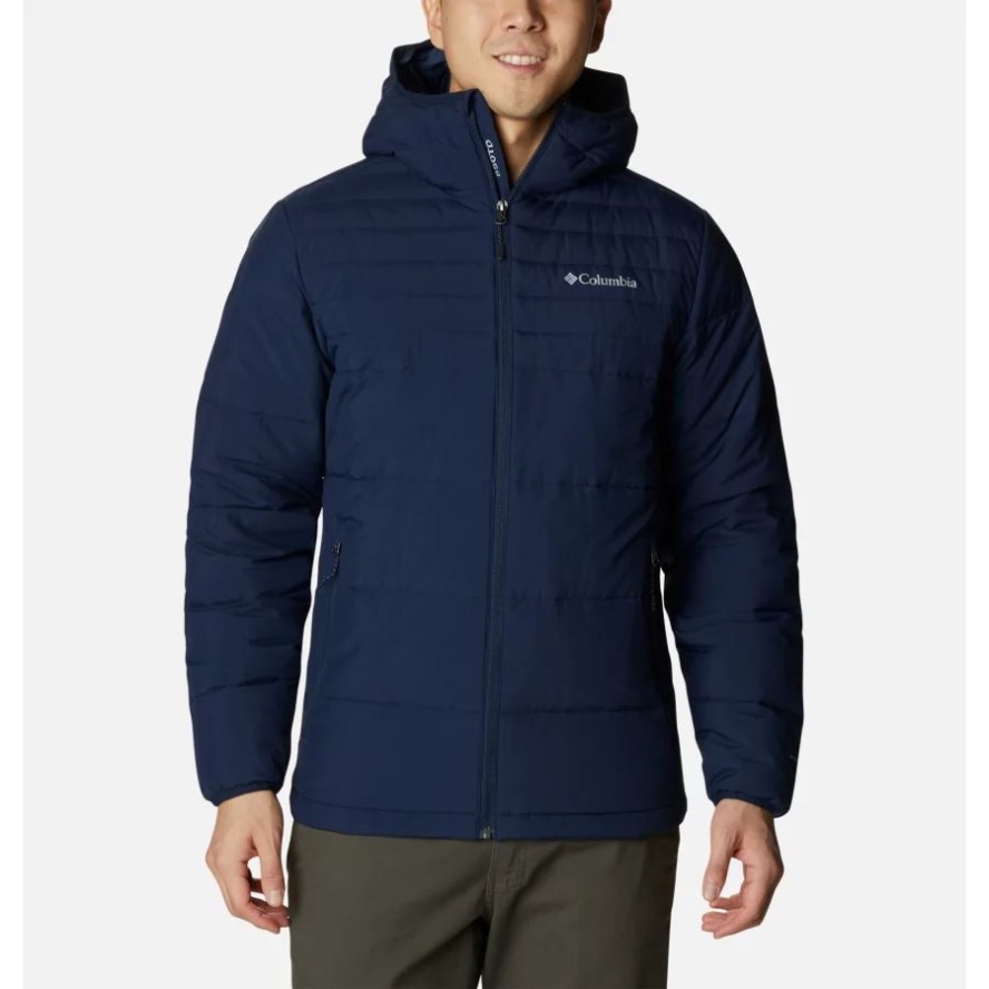 Men's Grindstone Loop 650 TurboDown Hooded Jacket Columbia Sale Collegiate Navy