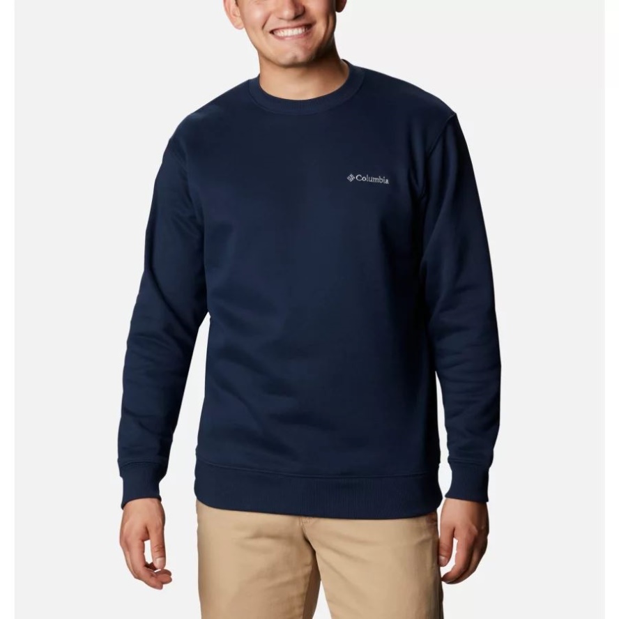 Men's Hart Mountain II Crew Sweatshirt Columbia Sale Collegiate Navy