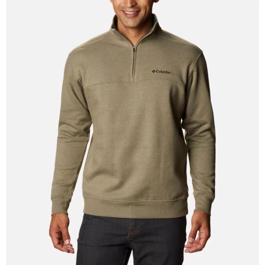 Men's Hart Mountain II Half Zip Sweatshirt Columbia Sale Aqua Tone Heather
