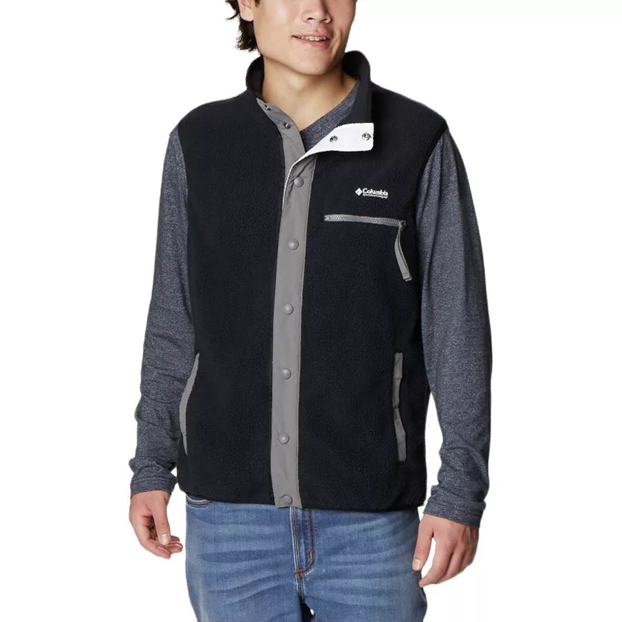 Men's Helvetia Fleece Vest Black/City Grey Columbia Sale