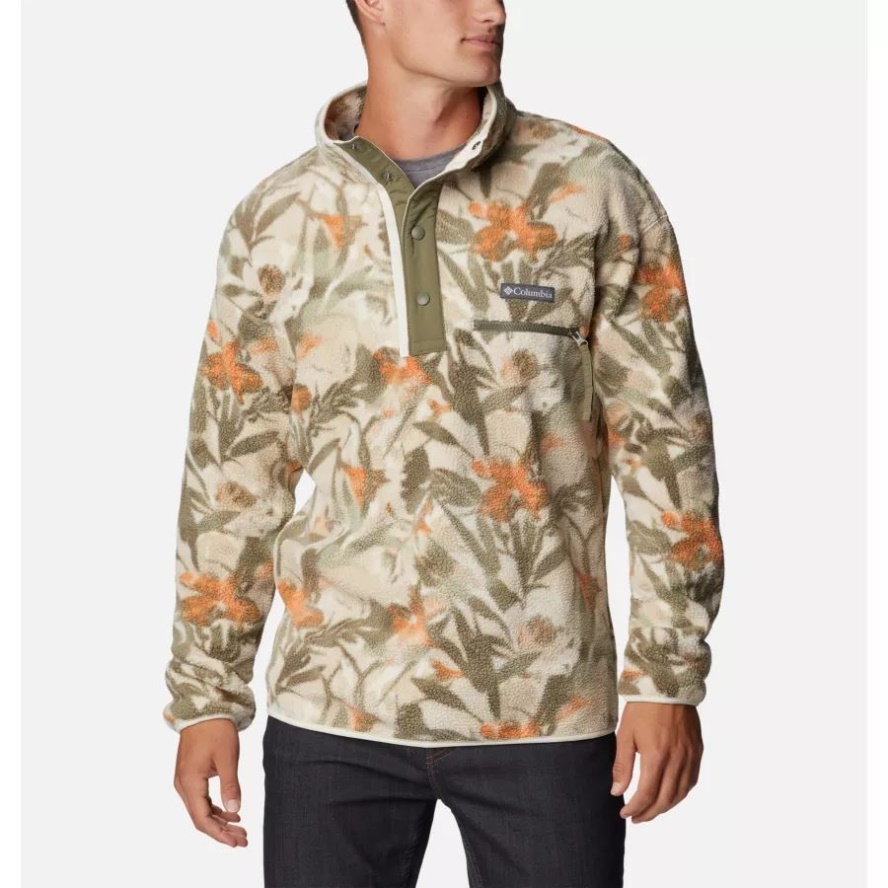 Men's Helvetia Half Snap Fleece Columbia Sale Ancient Fossil Floriculture
