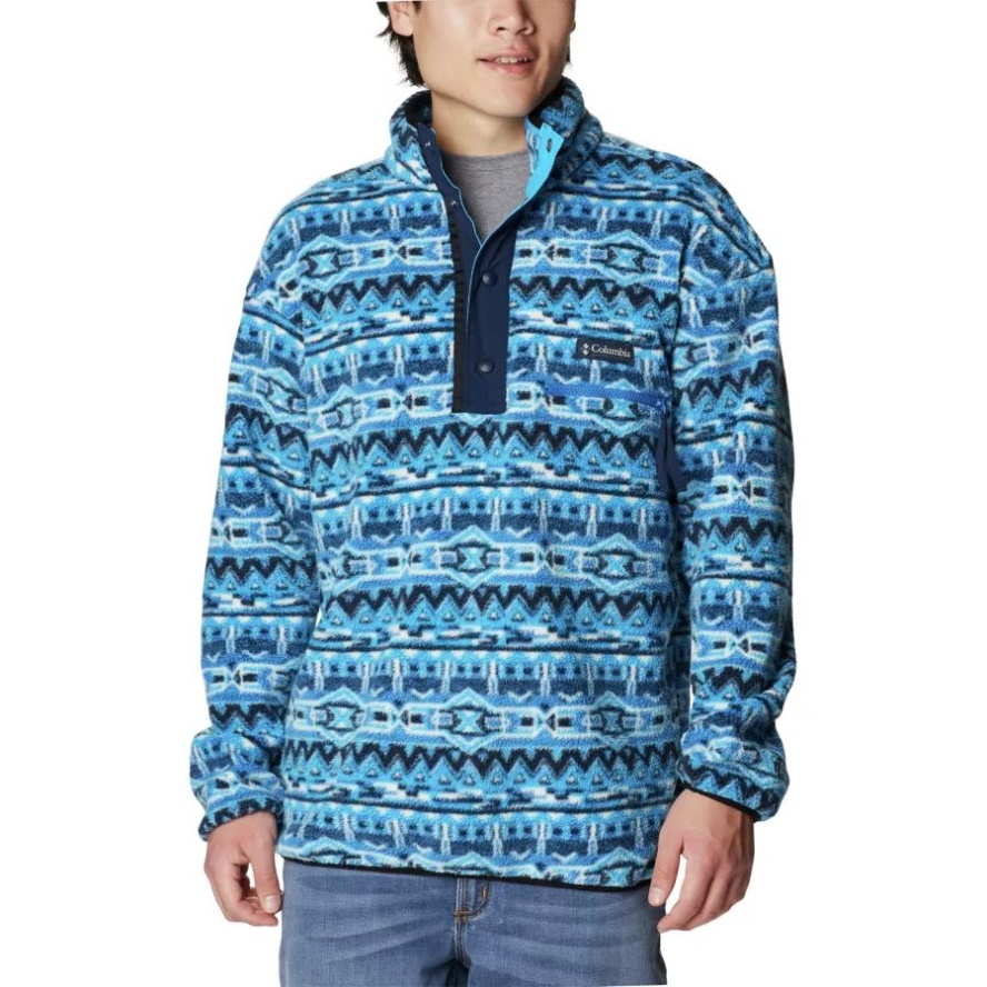 Men's Helvetia Streetwear Fleece Columbia Sale Bright Indigo 80s Stripe Print