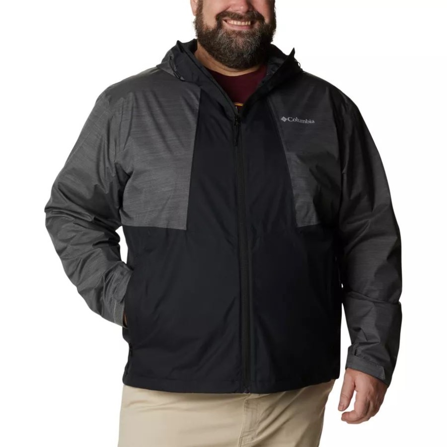 Men's Inner Limits II Waterproof Jacket Extended Size Black/Graphite Heather Columbia Sale