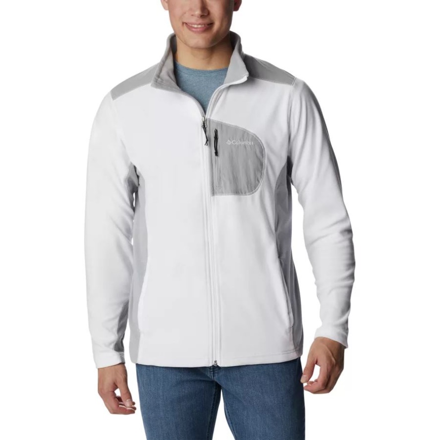 Men's Klamath Range Fleece Jacket White/Columbia Sale Grey Columbia Sale