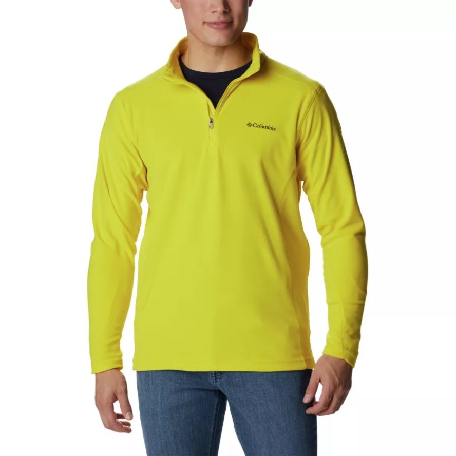Men's Klamath Range II Half Zip Columbia Sale Laser Lemon
