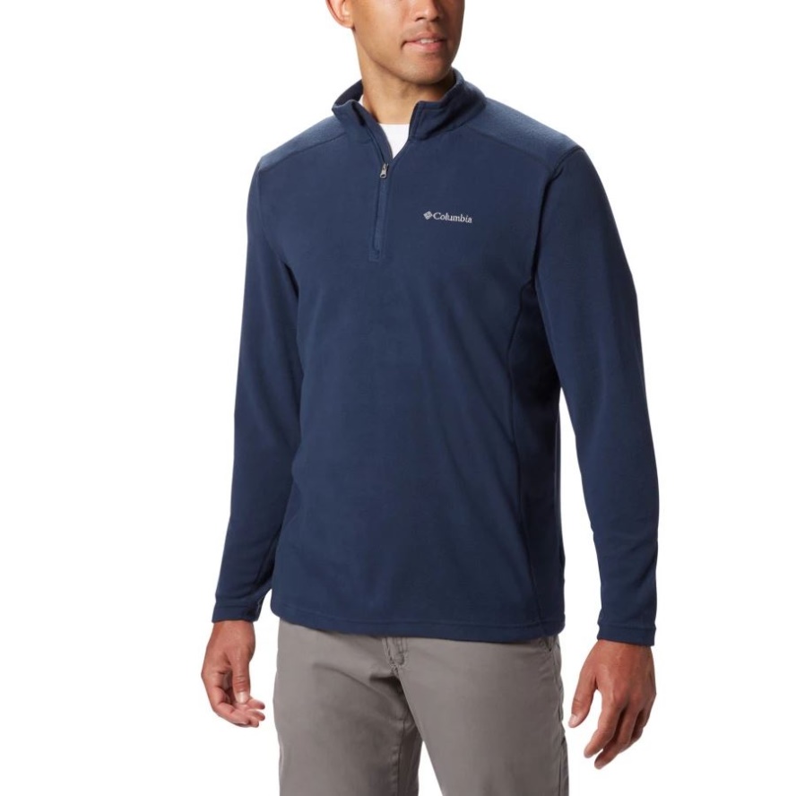 Men's Klamath Range II Half Zip Fleece Pullover Collegiate Navy Solid Columbia Sale