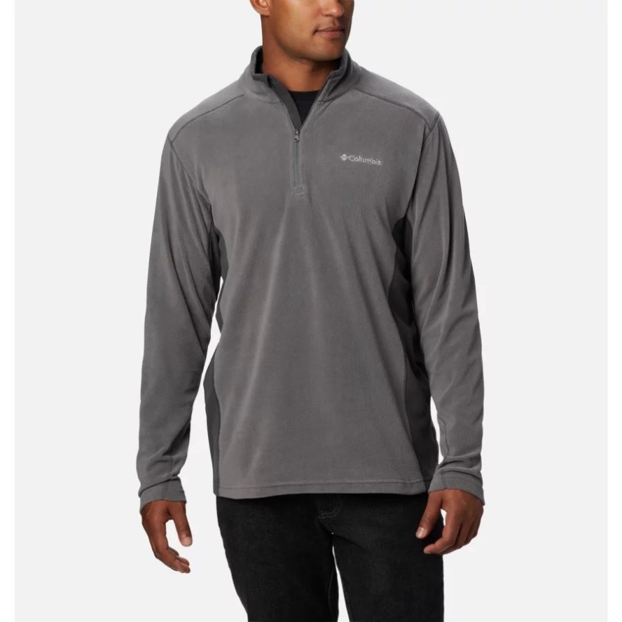 Men's Klamath Range II Half Zip Fleece Pullover Columbia Sale City Grey/Shark