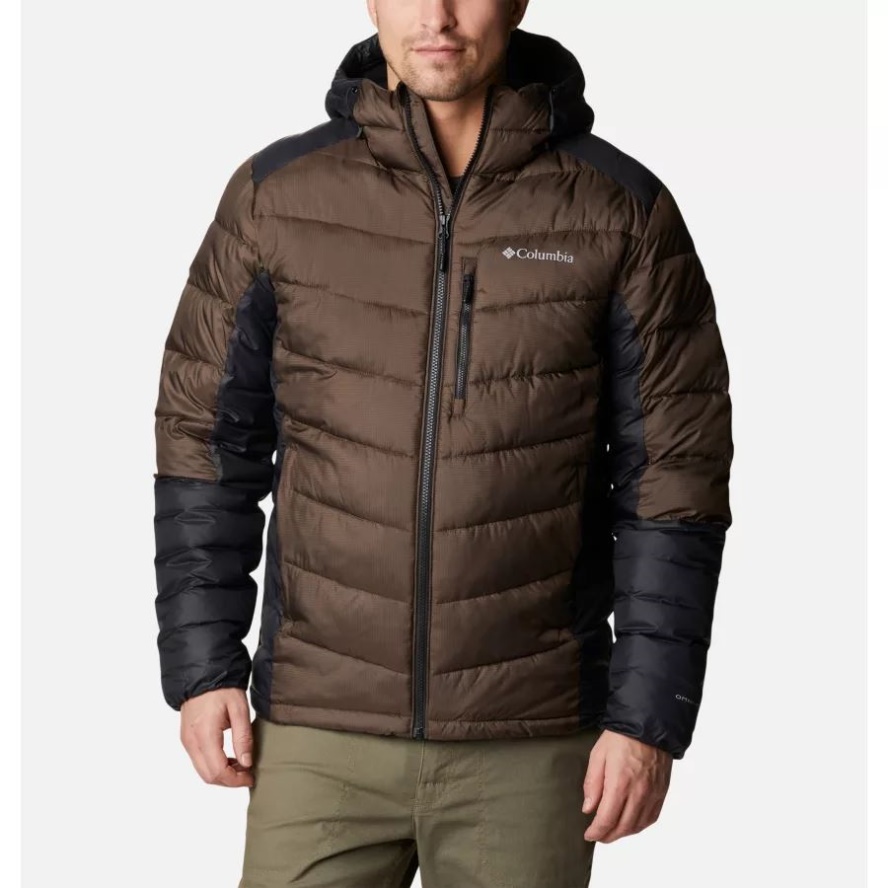 Men's Labyrinth Loop Insulated Hooded Jacket Cordovan/Black Columbia Sale