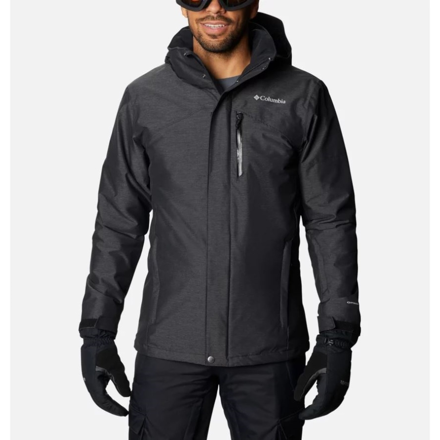 Men's Last Tracks Insulated Ski Jacket Columbia Sale Black Melange