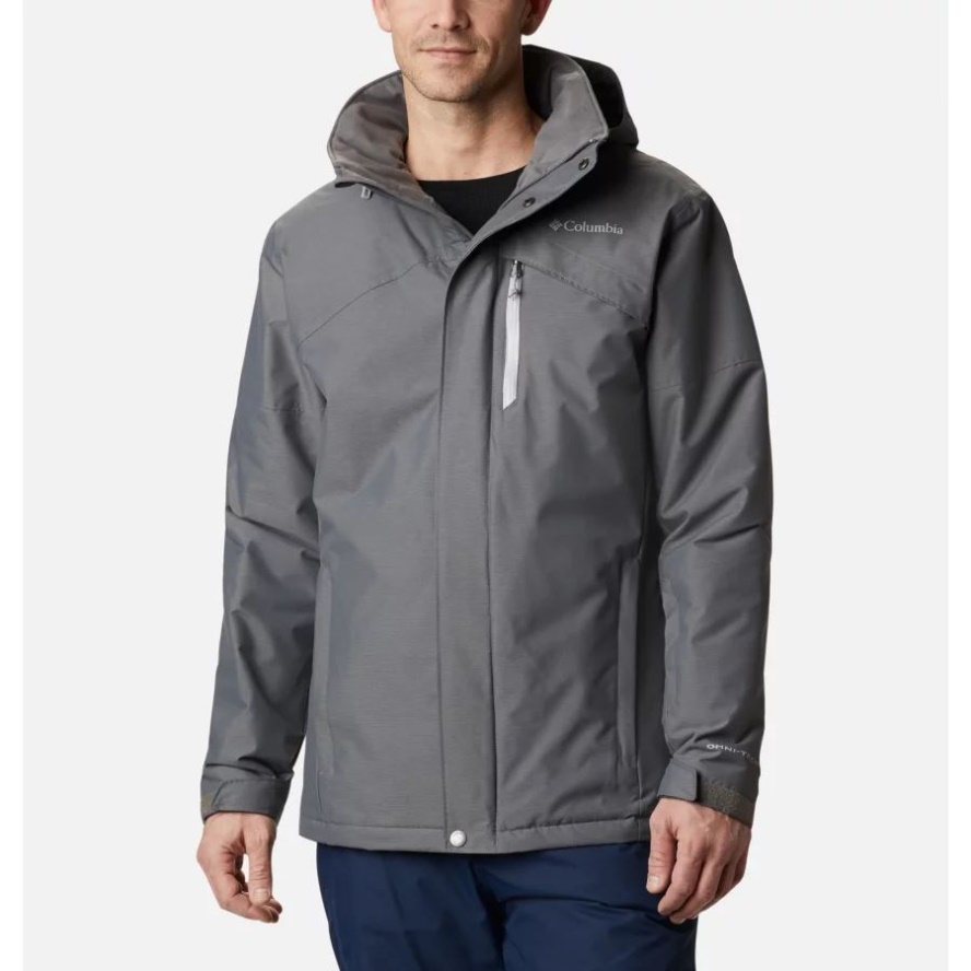 Men's Last Tracks Insulated Ski Jacket Tall Columbia Sale City Grey Melange