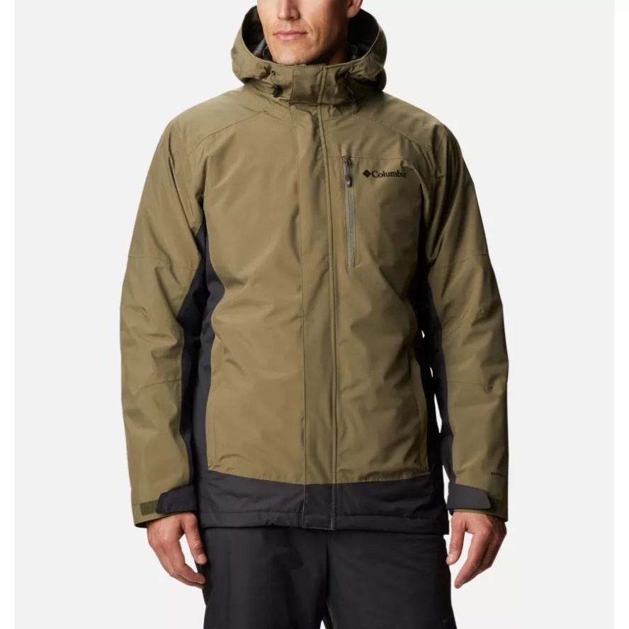 Men's Lhotse III Interchange Jacket Stone Green/Shark Columbia Sale
