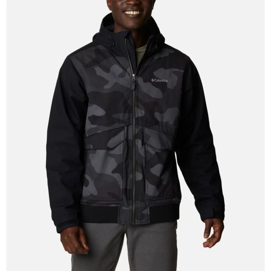 Men's Loma Vista II Hooded Jacket Black Mod Camo Print/Black Columbia Sale