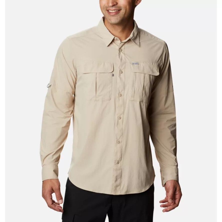 Men's Newton Ridge Long Sleeve Shirt Ancient Fossil Columbia Sale