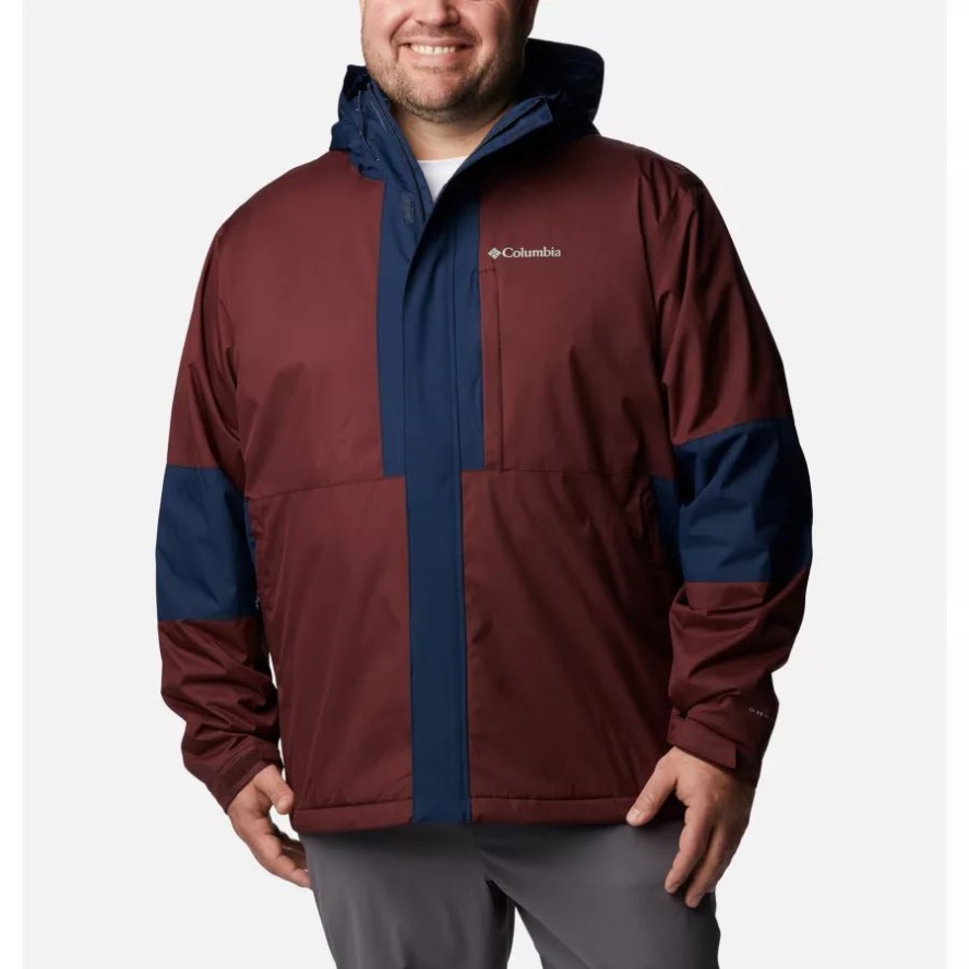 Men's Oso Mountain Insulated Jacket Big Columbia Sale Elderberry/Collegiate Navy