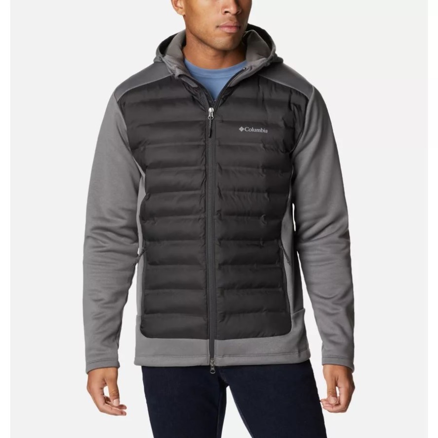 Men's Out-Shield Insulated Full Zip Hoodie Columbia Sale City Grey/Shark