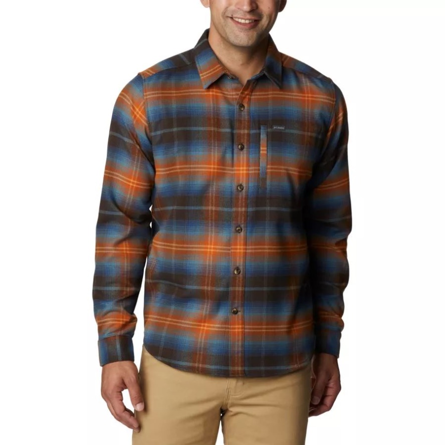 Men's Outdoor Elements II Flannel Columbia Sale Cordovan Multi Ombre