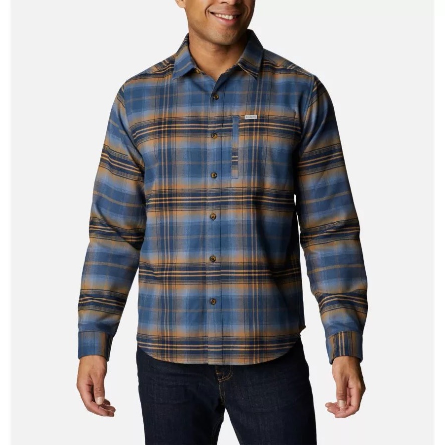 Men's Outdoor Elements II Flannel Dark Mountain Multi Ombre Columbia Sale