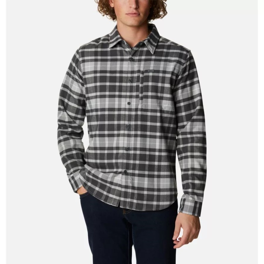 Men's Outdoor Elements II Flannel Shirt Columbia Sale Columbia Sale Grey Oversize Tartan