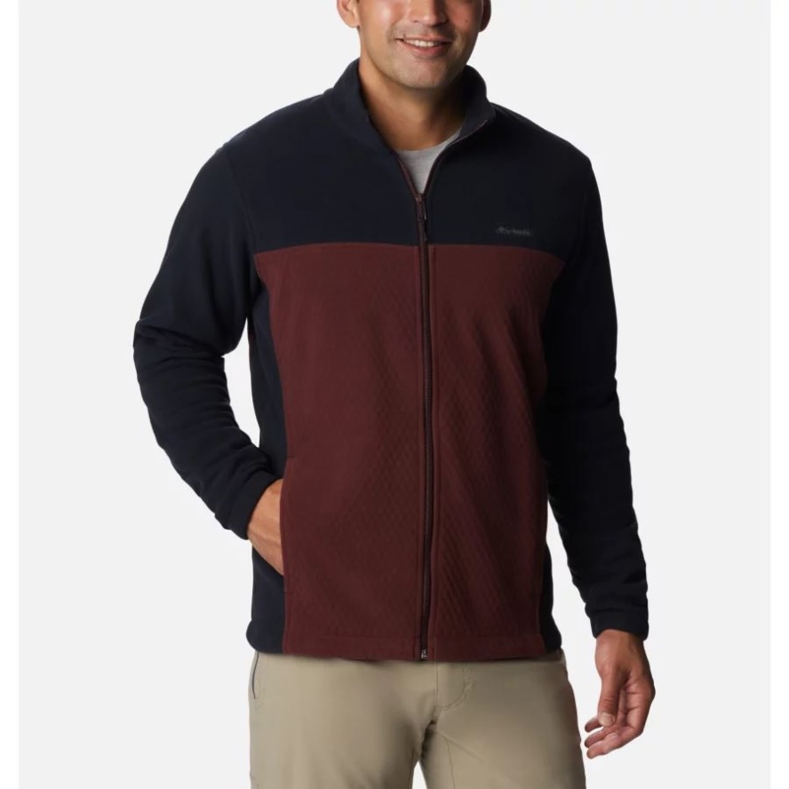 Men's Overlook Trail Full Zip Jacket Elderberry/Black Columbia Sale