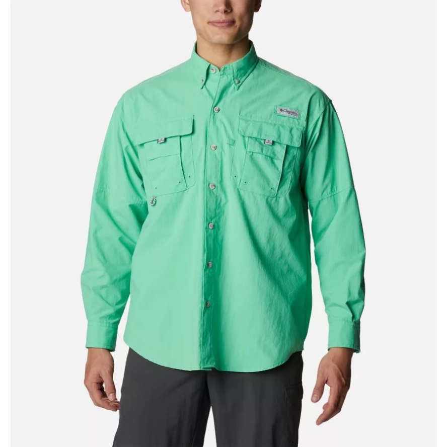 Men's PFG Bahama II Long Sleeve Shirt Light Jade Columbia Sale