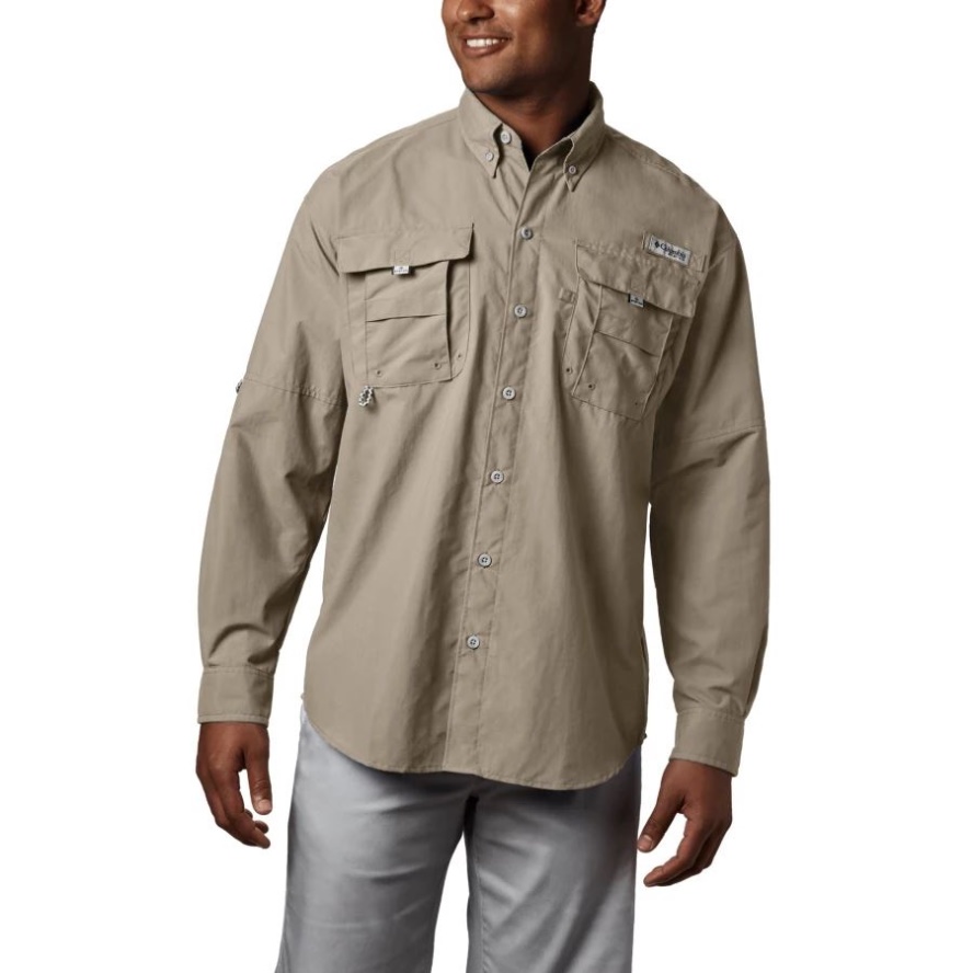Men's PFG Bahama II Long Sleeve Shirt Tall Columbia Sale Fossil