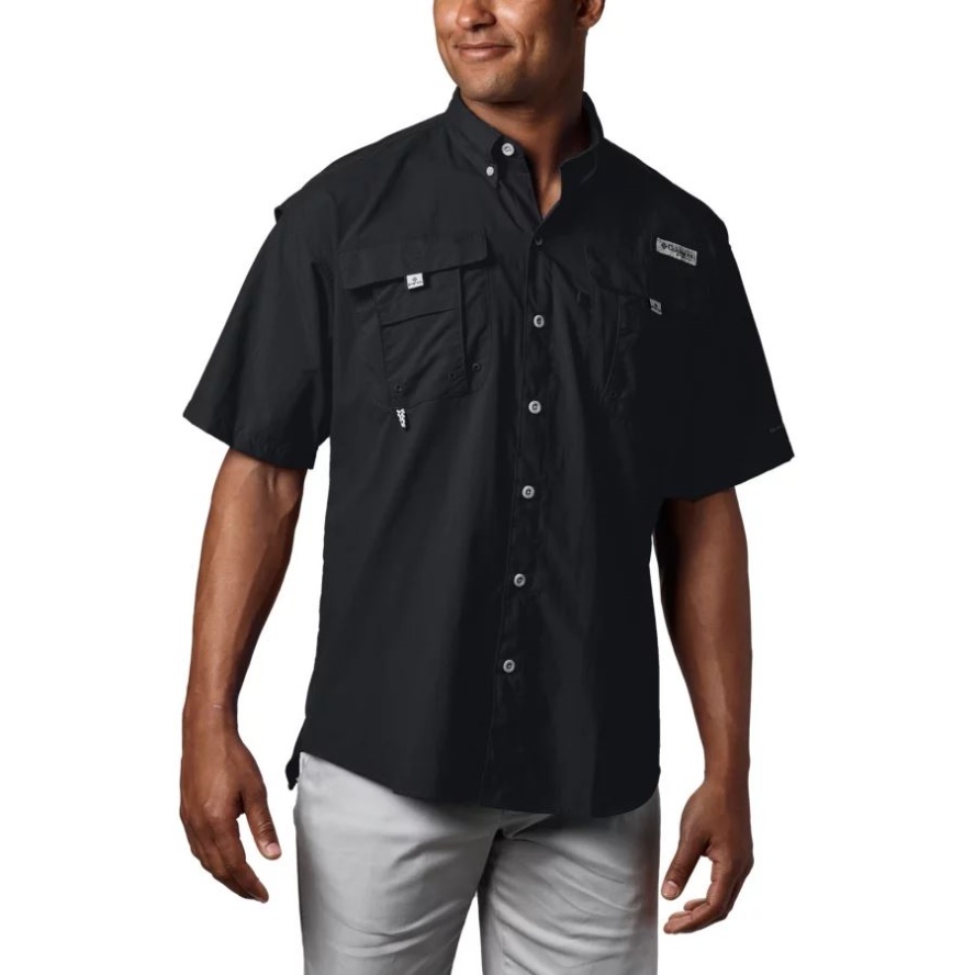 Men's PFG Bahama II Short Sleeve Shirt Columbia Sale Black