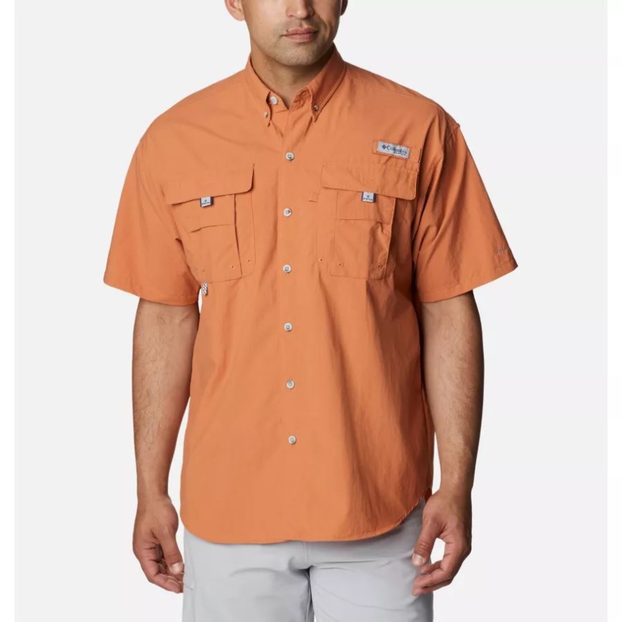 Men's PFG Bahama II Short Sleeve Shirt Columbia Sale Island Orange