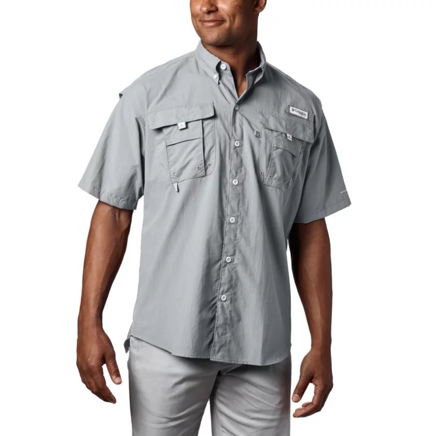 Men's PFG Bahama II Short Sleeve Shirt Cool Grey Columbia Sale