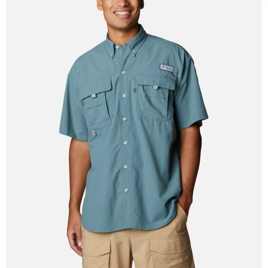 Men's PFG Bahama II Short Sleeve Shirt Metal Columbia Sale