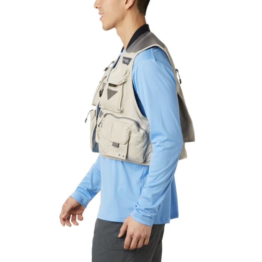 Men's PFG Henry's Fork V Vest Fossil Columbia Sale