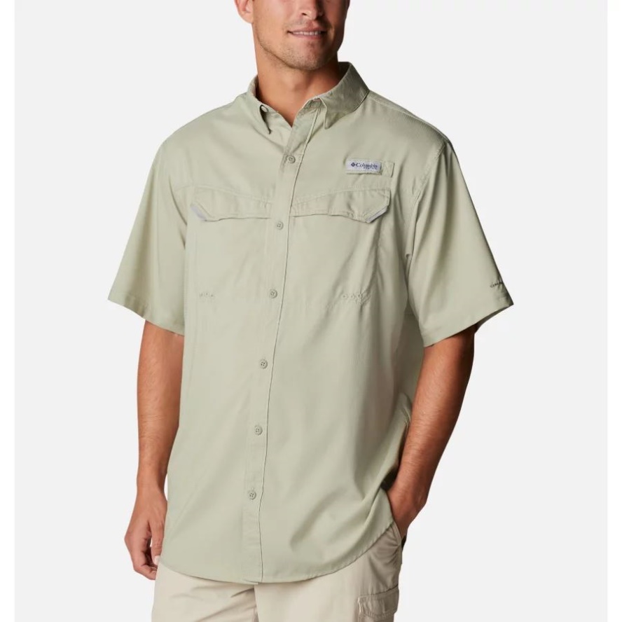 Men's PFG Low Drag Offshore Short Sleeve Shirt Tall Columbia Sale Safari