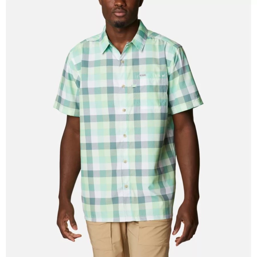 Men's PFG Super Slack Tide Camp Shirt Columbia Sale Key West Multi Gingham
