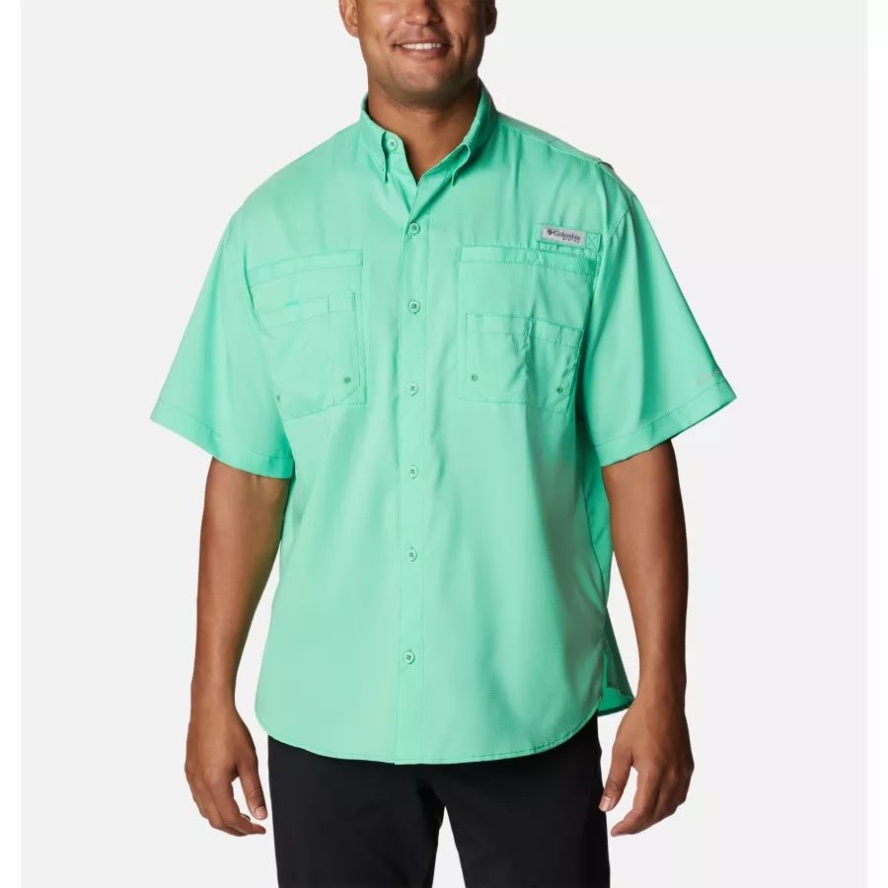 Men's PFG Tamiami II Short Sleeve Shirt Light Jade Columbia Sale