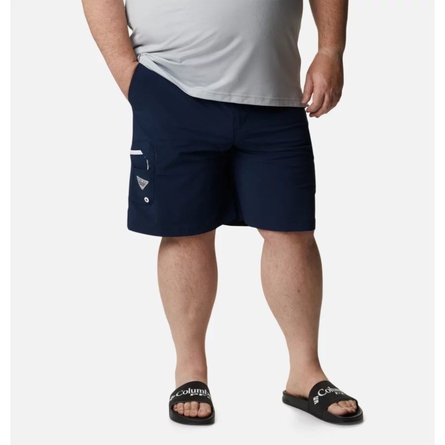 Men's PFG Terminal Tackle Shorts Big Collegiate Navy/White Columbia Sale