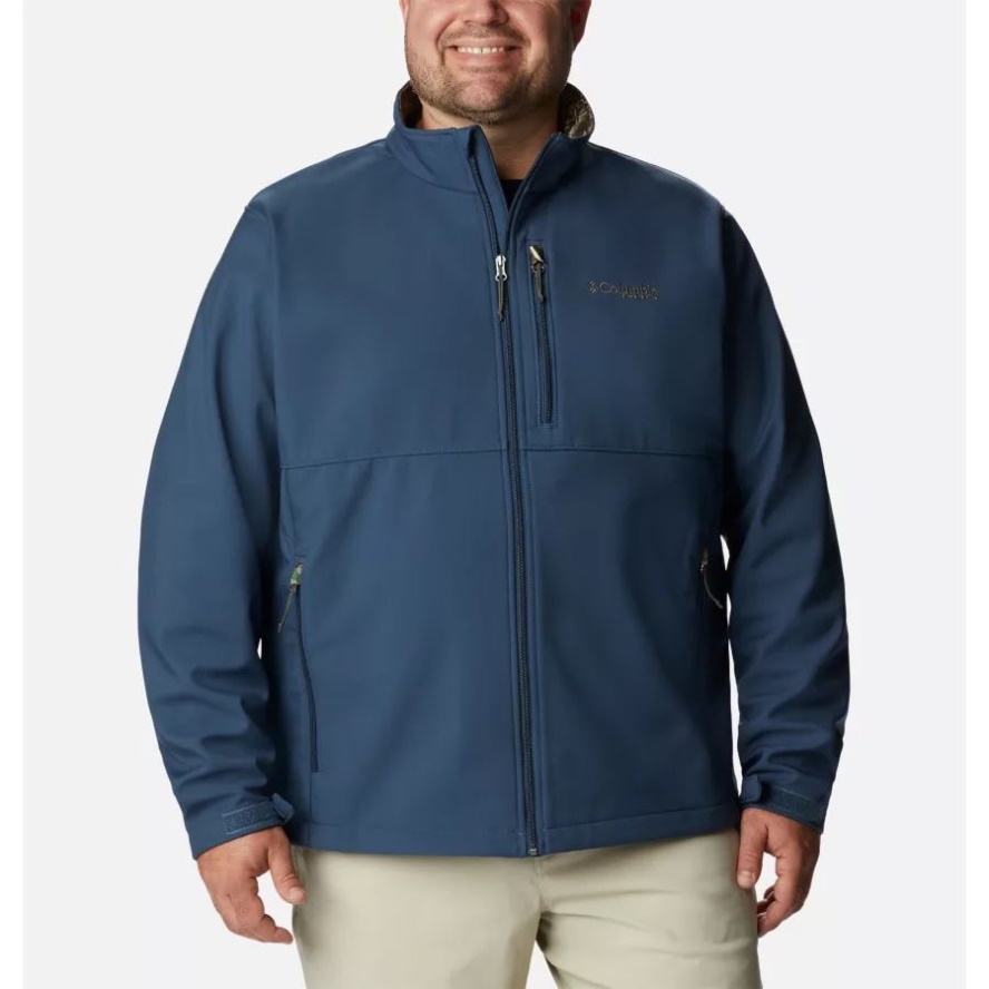 Men's PHG Ascender Softshell Jacket Big Columbia Sale Zinc/RT Edge