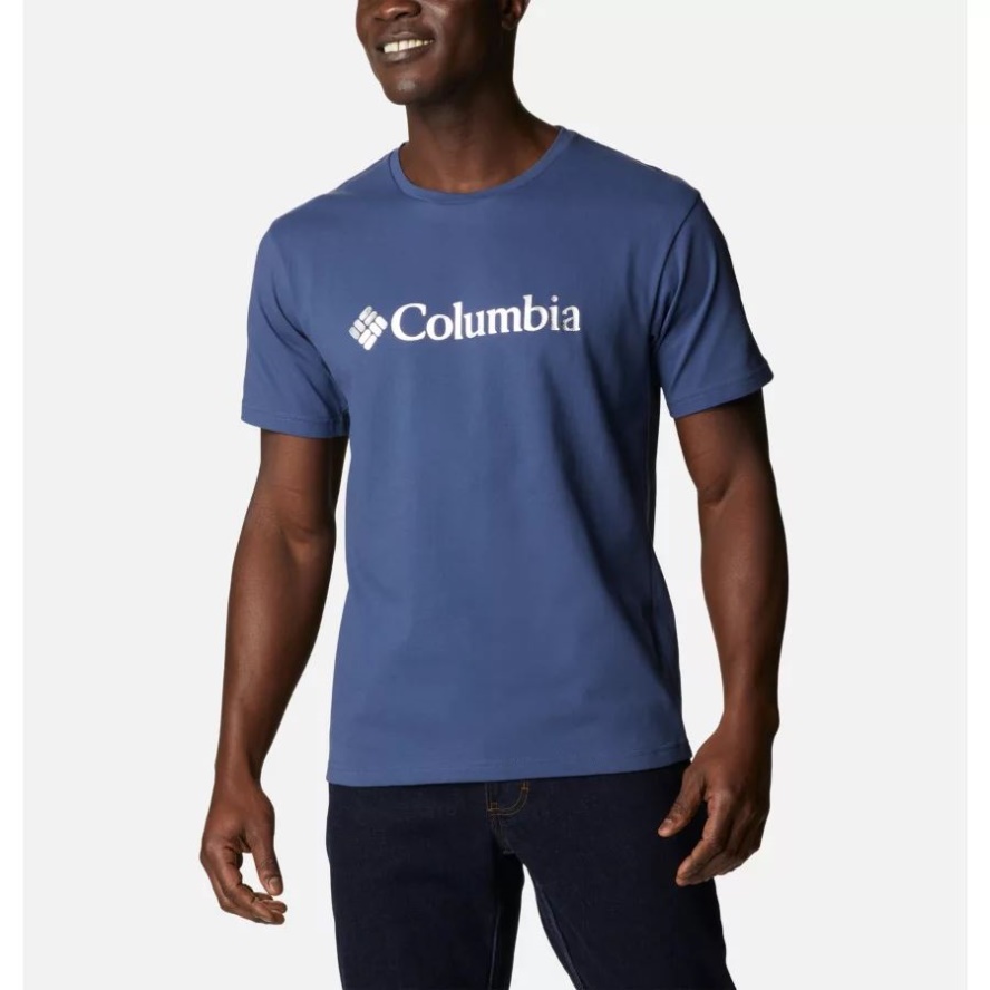 Men's Pacific Crossing Graphic T-Shirt Columbia Sale Dark Mountain/CSC Branded Logo
