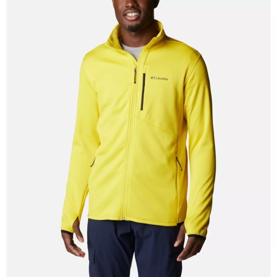 Men's Park View Fleece Jacket Laser Lemon Heather Columbia Sale