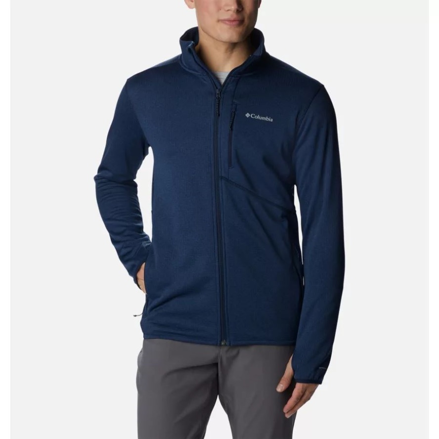 Men's Park View Full Zip Fleece Jacket Collegiate Navy Heather Columbia Sale
