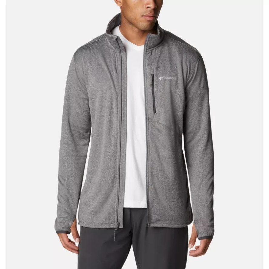 Men's Park View Full Zip Fleece Jacket Columbia Sale Brand City Grey Heather