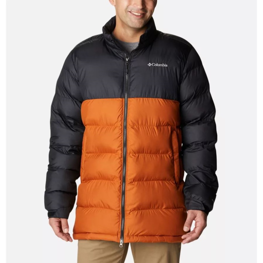 Men's Pike Lake Mid Puffer Jacket Warm Copper/Black Columbia Sale